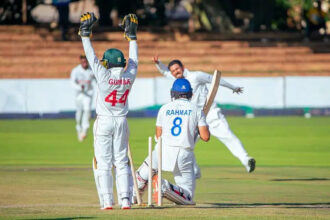 Afghanistan was bowled out for 157 runs