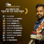 ODI Team of the year with 10 players from SL, Pakistan & Afghanistan