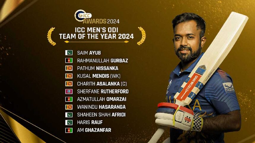 ODI Team of the year with 10 players from SL, Pakistan & Afghanistan