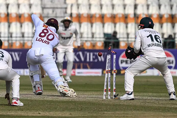 Pakistani spinners star West Indies batters crumble