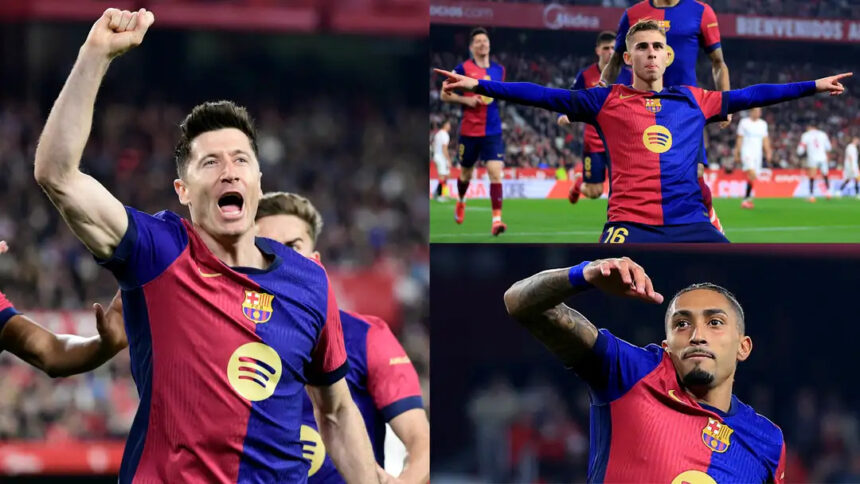 Barcelona beat Sevilla with 10 men