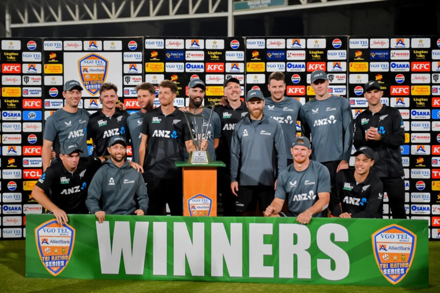 New Zealand defeats Pakistan to lift tri-series trophy