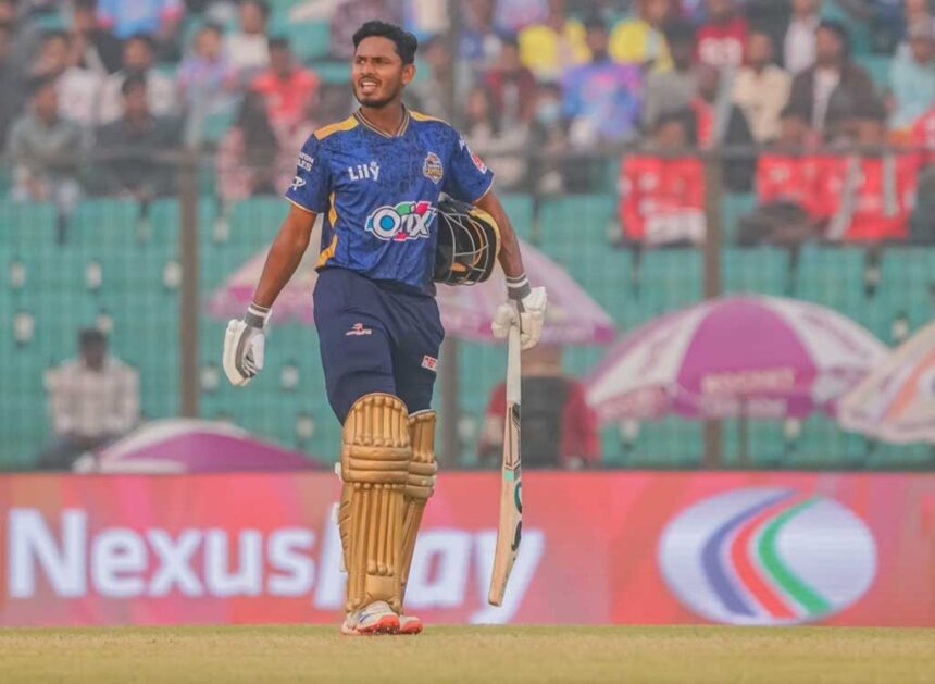 Tanzid's BPL record chase ends with 36 sixes