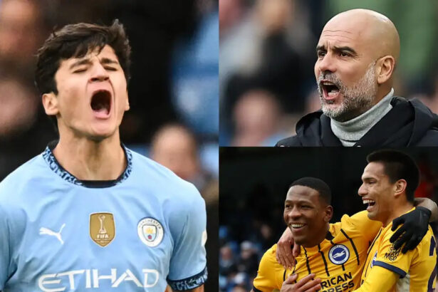 Man City's early lead slips away against Brighton