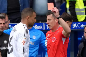 Coach says Mbappé red card was fair