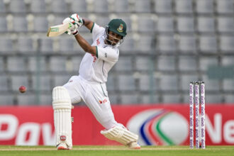 Shanto’s bat keeps Bangladesh in the game