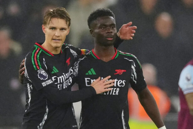 Arsenal coach pushes Saka and Odegaard to fight hard